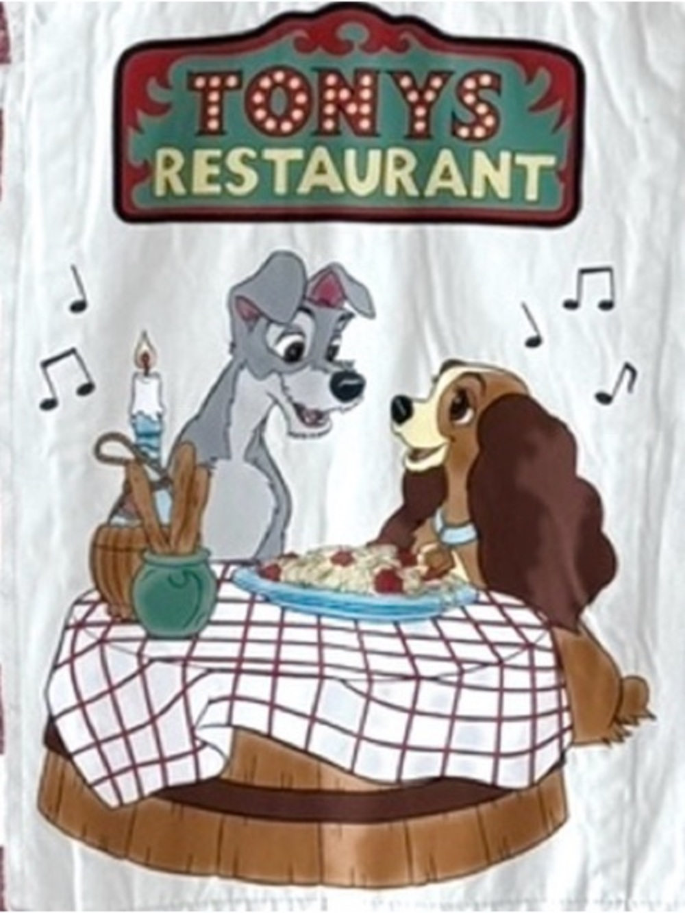Disney Lady and the Tramp Tony’s Restaurant Checkered Jacket Medium NWT - Picture 3 of 7